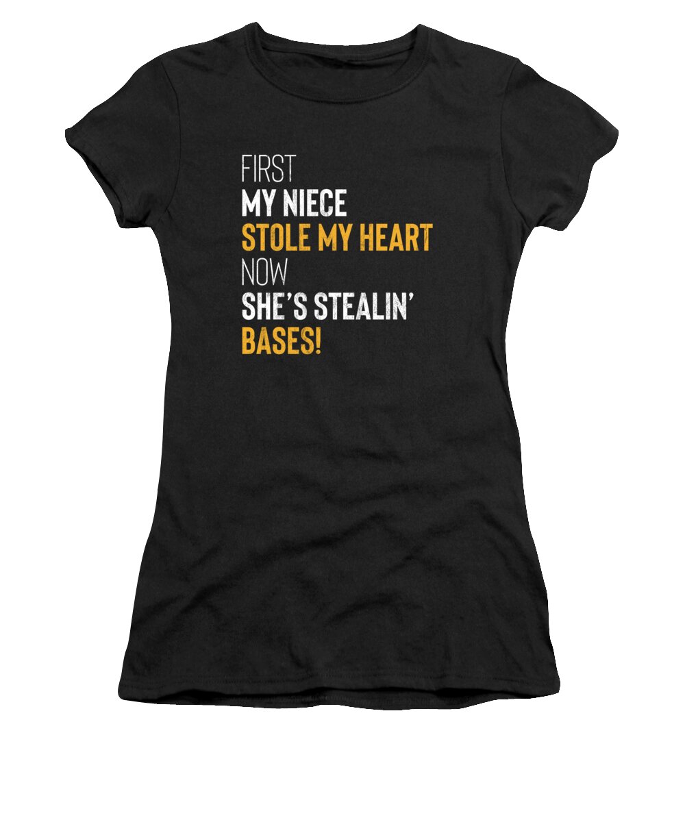 hefboom Stadium kip Softball Aunt First My Niece Stole My Heart Women's T-Shirt by Noirty  Designs - Pixels