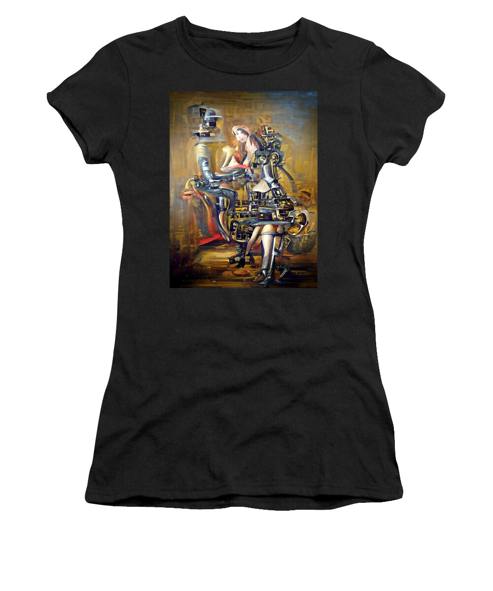 Human Women's T-Shirt featuring the digital art Some Assembly Required by David Manlove