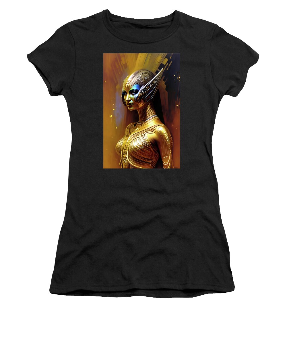 Unique Women's T-Shirt featuring the digital art Sos Vii by Jeff Malderez