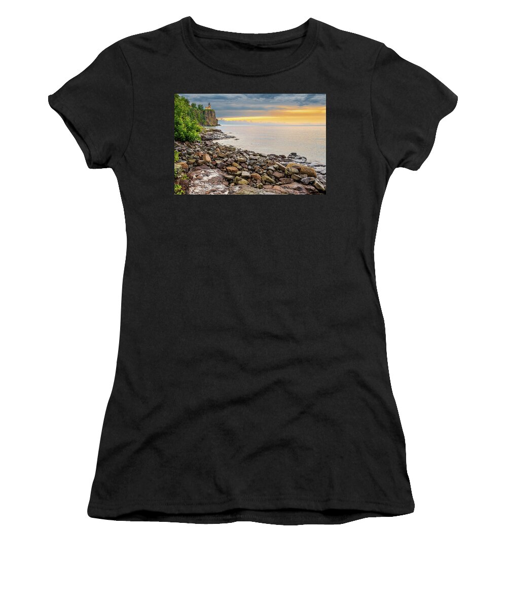 Split Rock Lighthouse Women's T-Shirt featuring the photograph Split Rock Lighthouse by Sebastian Musial
