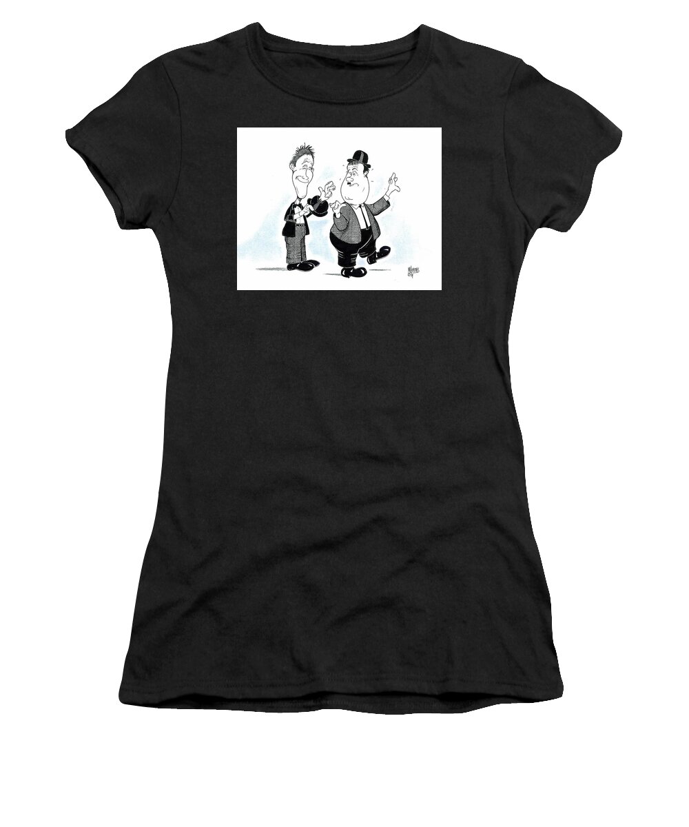 Stan Women's T-Shirt featuring the drawing Stan and Babe by Michael Hopkins