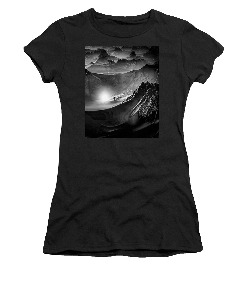 Fine Art Women's T-Shirt featuring the photograph Stealing The Moon by Sofie Conte