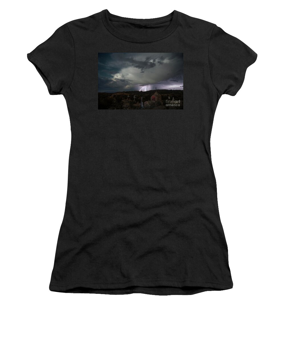 Big Bend National Park Women's T-Shirt featuring the photograph Storm over Terlingua, Big Bend Natonal Park, Texas by Keith Kapple