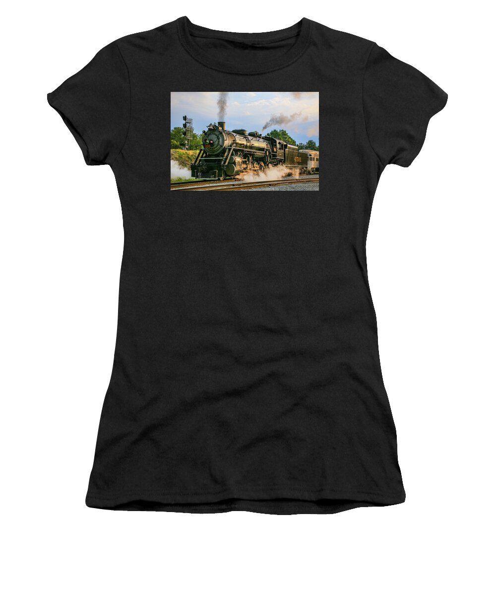 Steam Engine Women's T-Shirt featuring the photograph Summerville Express by Dale R Carlson