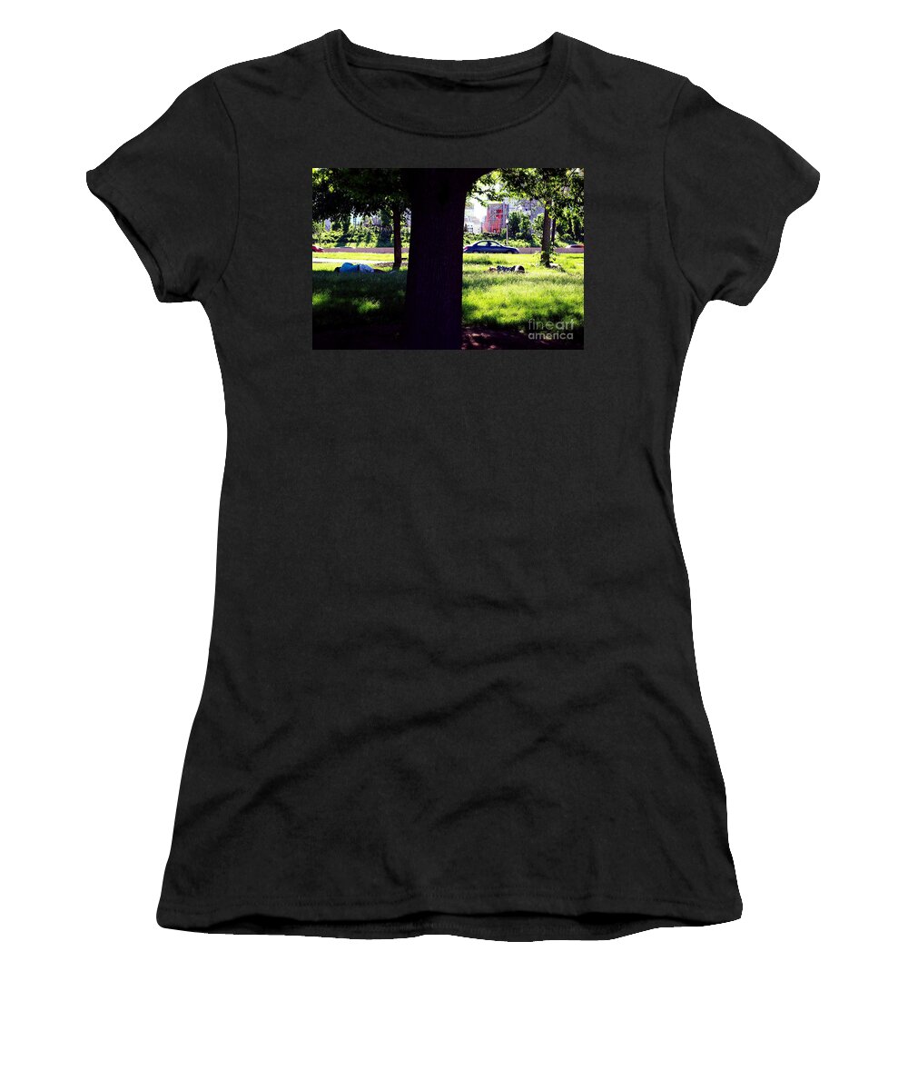 Urban Landscape Women's T-Shirt featuring the photograph Sunday Afternoon City of Chicago by Frank J Casella