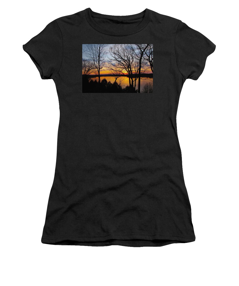 Sunset Women's T-Shirt featuring the photograph Sundown by Susan Hope Finley