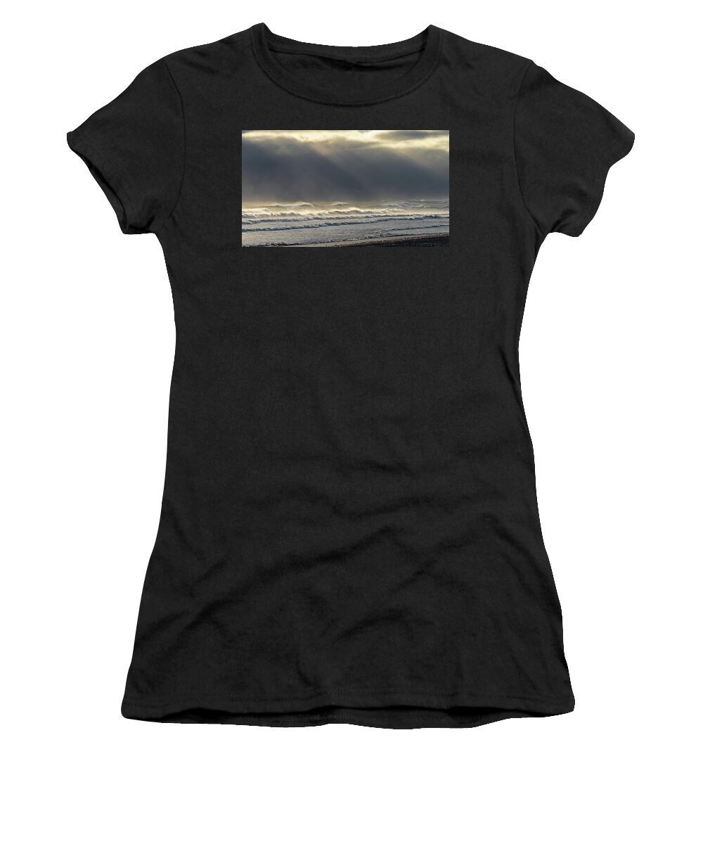 Windy Women's T-Shirt featuring the photograph SunRay Surf by William Bretton