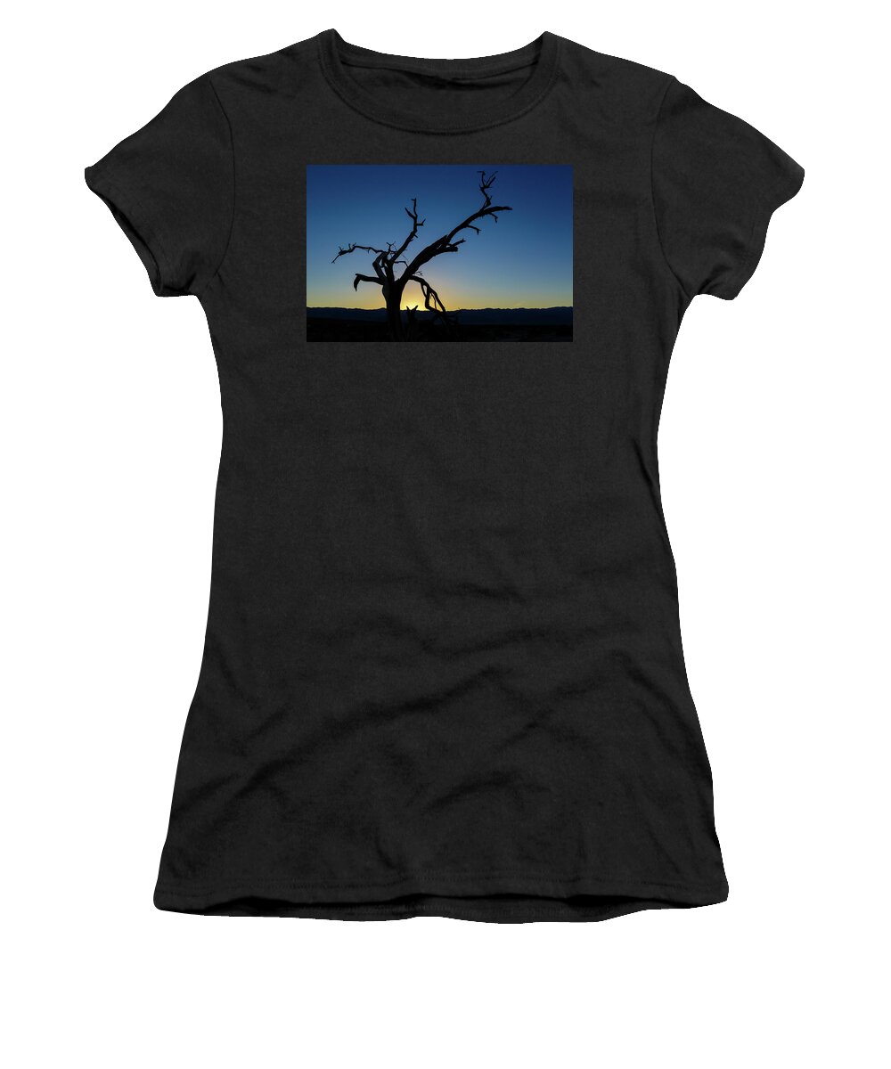 Dead Women's T-Shirt featuring the photograph Sunset Silhouette by Mike Schaffner