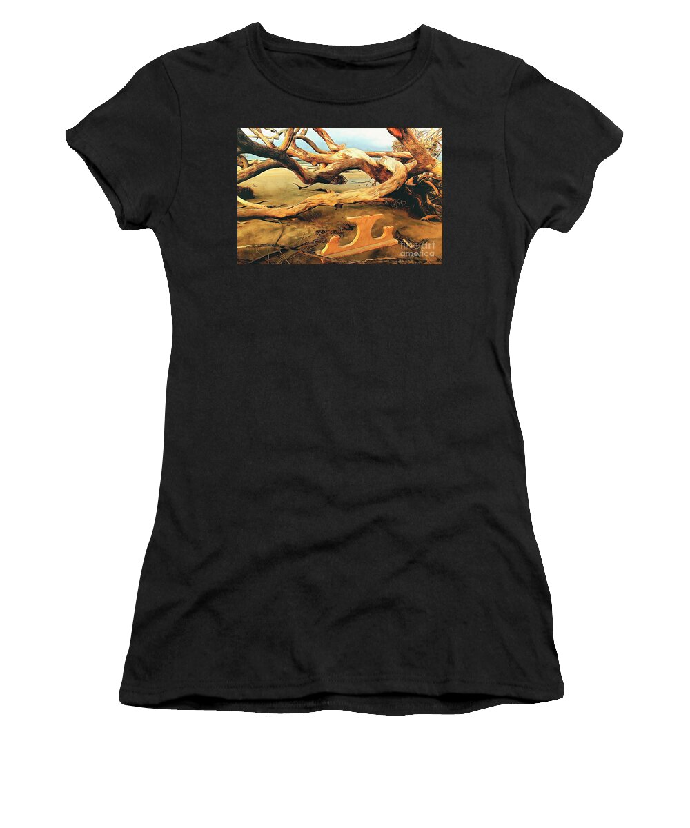 Trees Women's T-Shirt featuring the photograph Tabled at Driftwood Beach by Sea Change Vibes