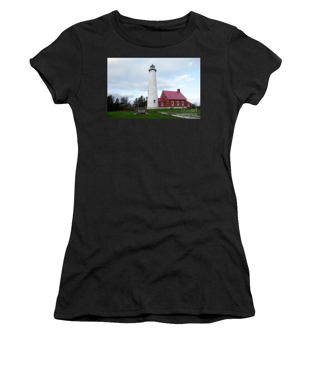 Tawas Women's T-Shirt featuring the photograph Tawas Point Lighthouse X by Rich S