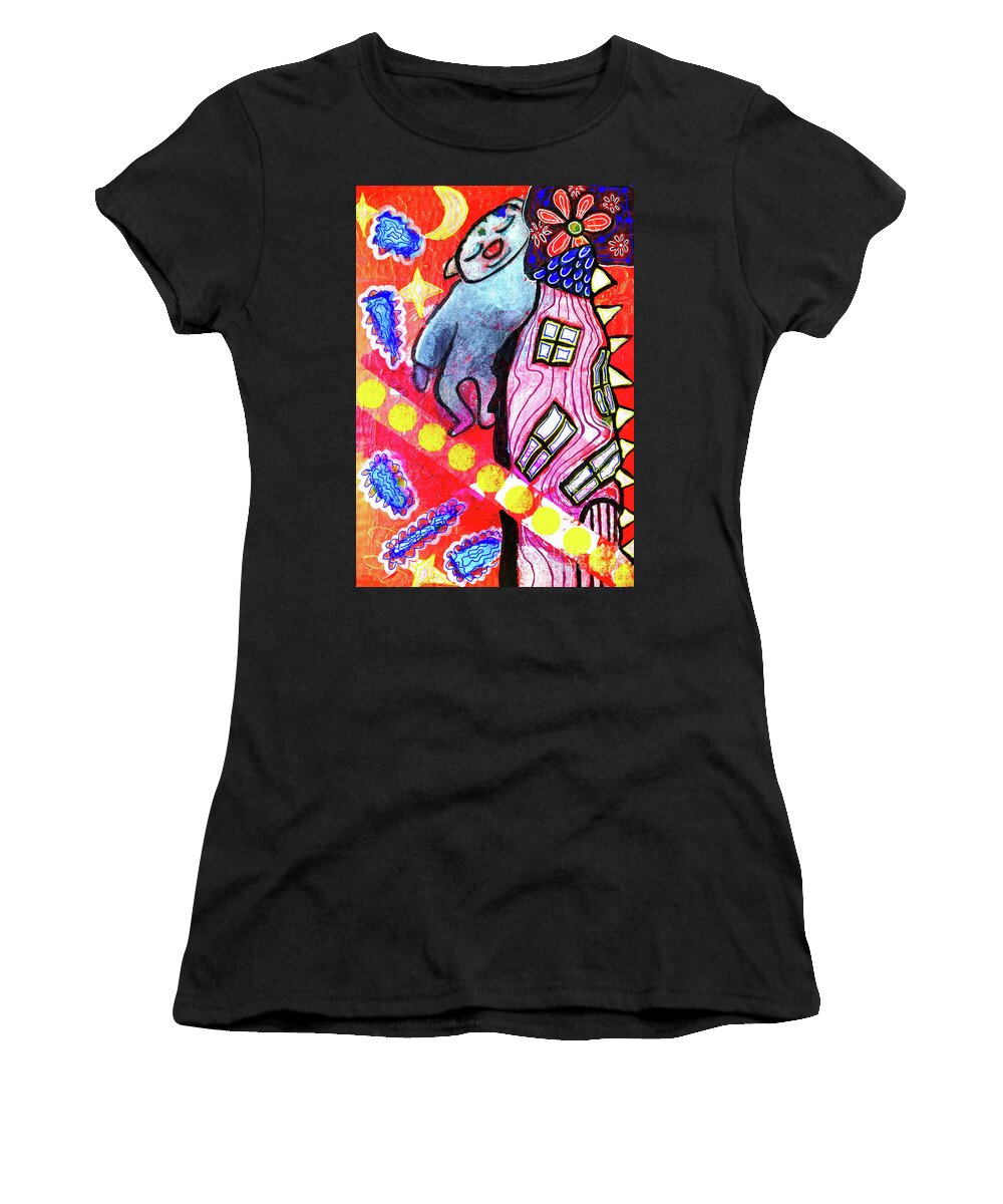 Dreamer Women's T-Shirt featuring the mixed media The Dreamer - Der Traeumer by Mimulux Patricia No