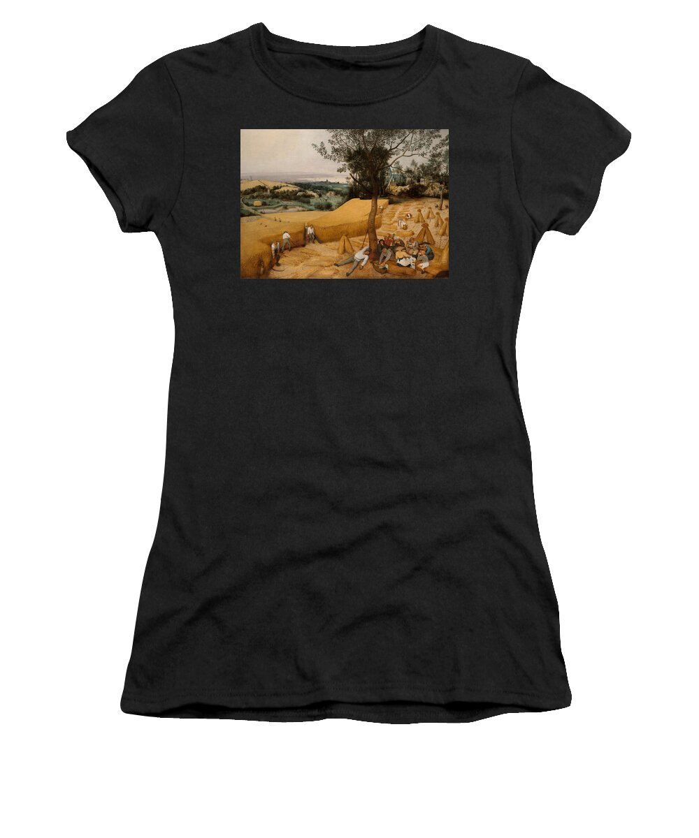 Netherlandish Painters Women's T-Shirt featuring the painting The Harvesters, 1565 by Pieter Bruegel the Elder
