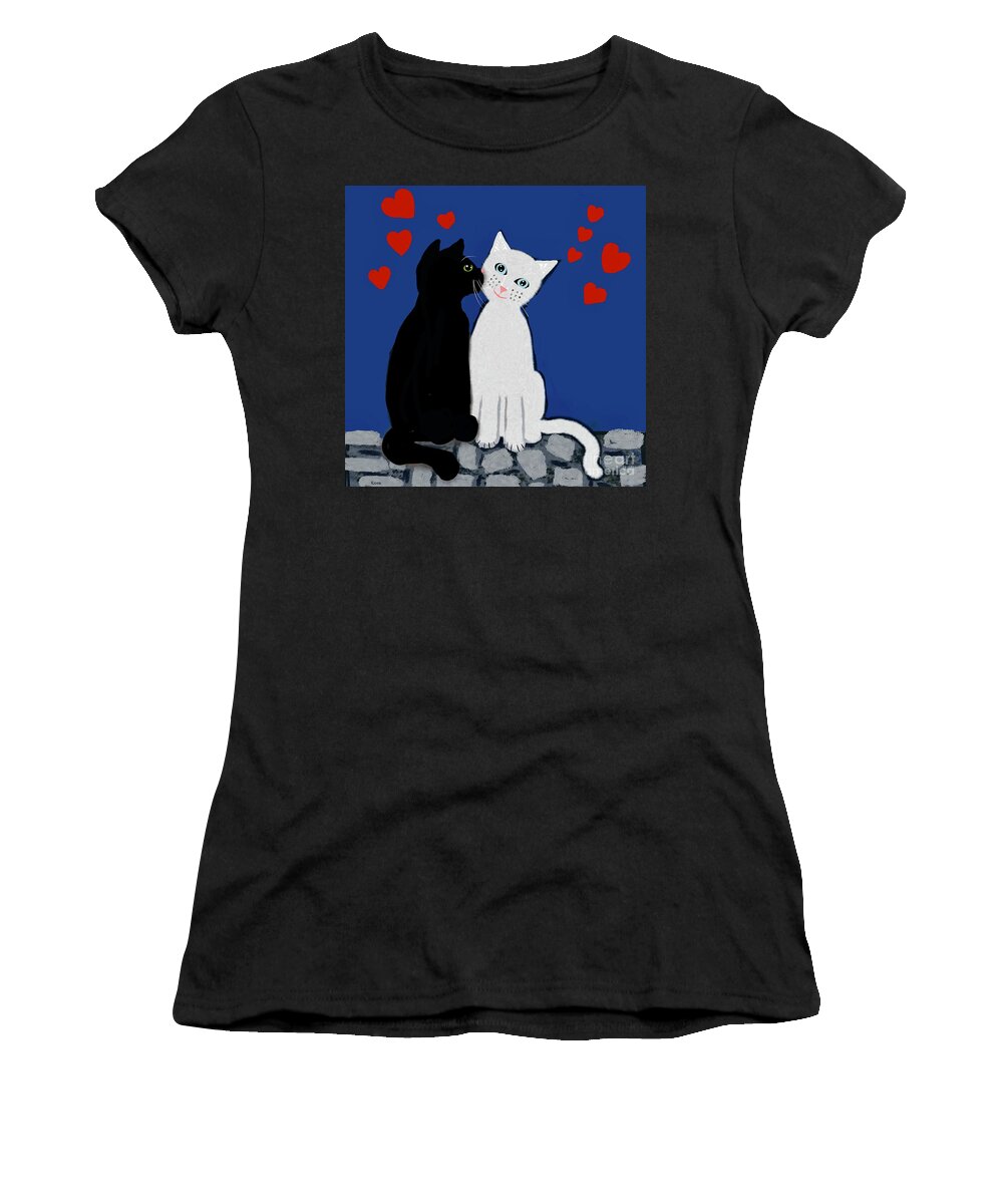 Freehand Women's T-Shirt featuring the digital art The look of love by Elaine Hayward