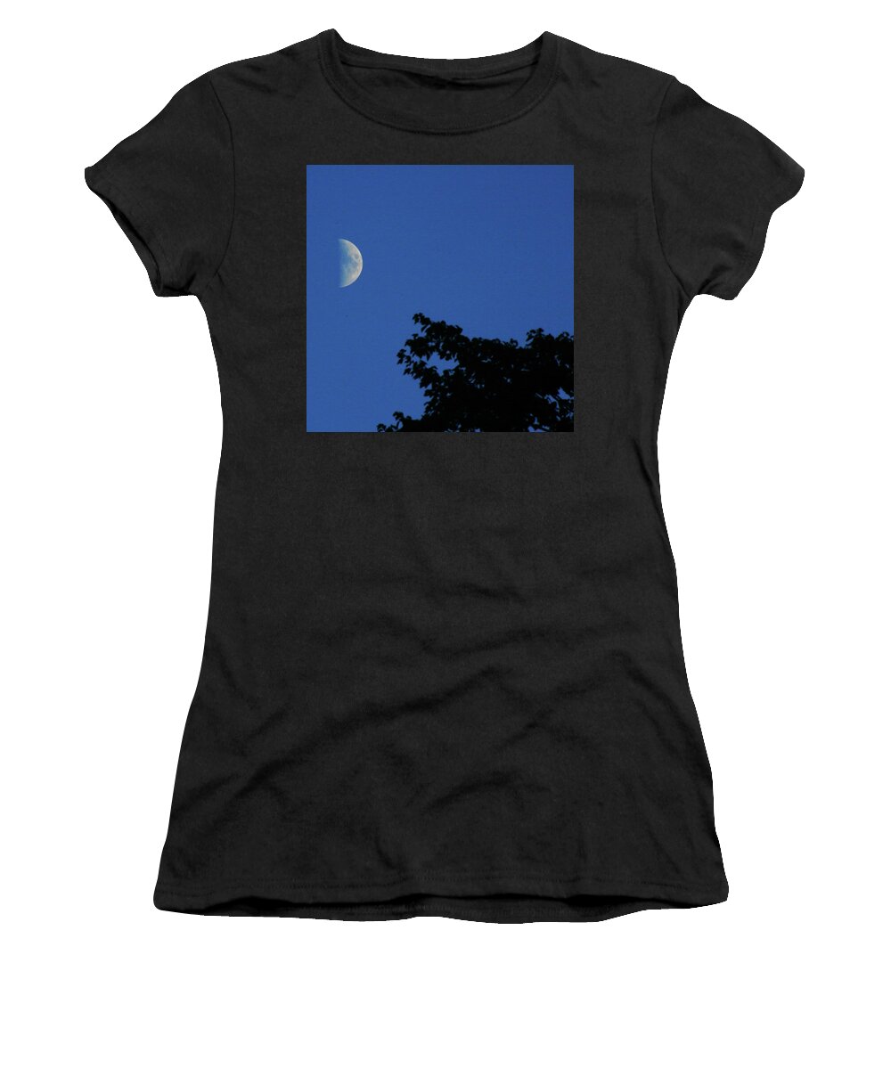 Moon Women's T-Shirt featuring the photograph The Moon by Jim Feldman