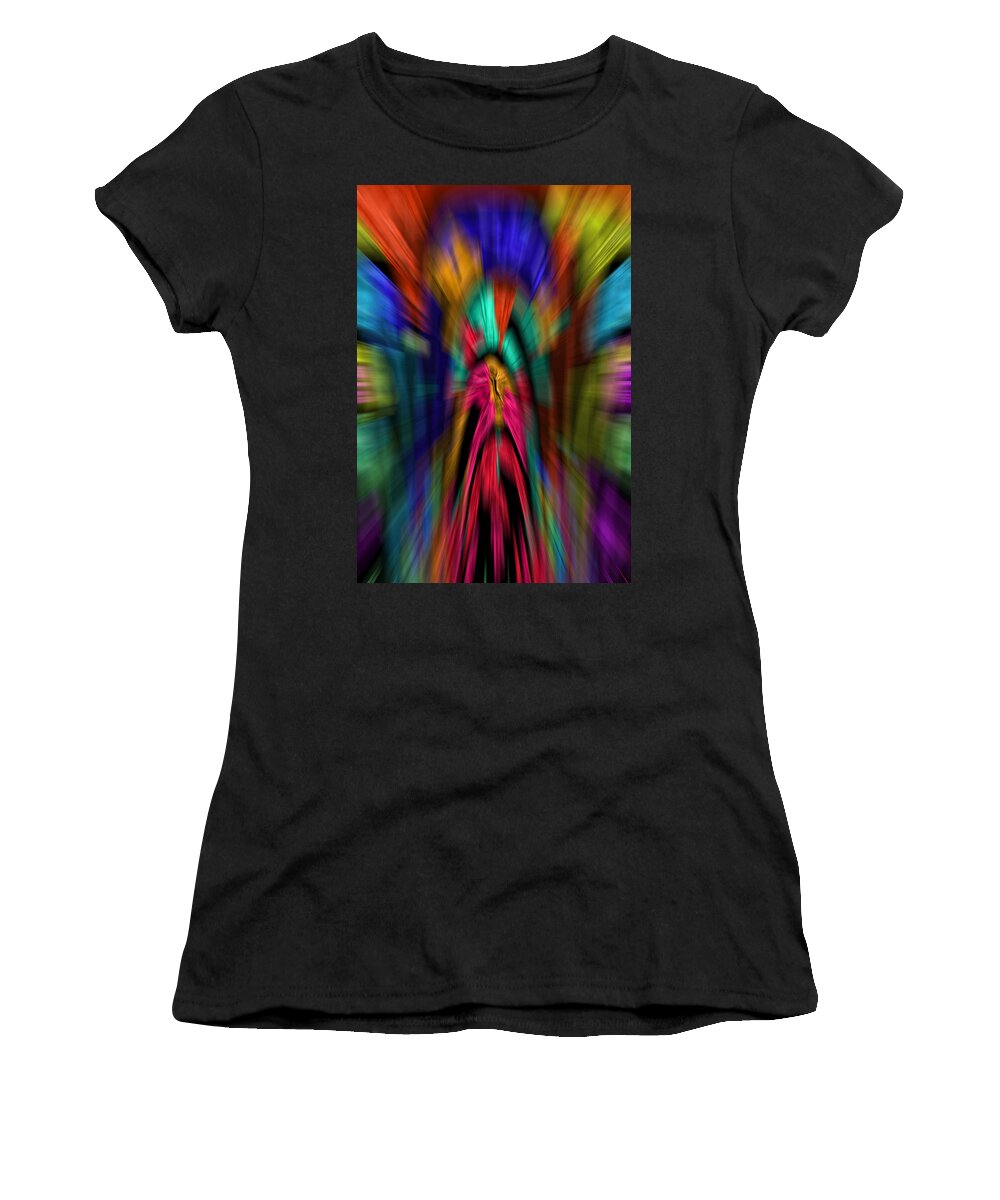 Abstract Women's T-Shirt featuring the digital art The Time Tunnel in Living Color - Abstract by Ronald Mills