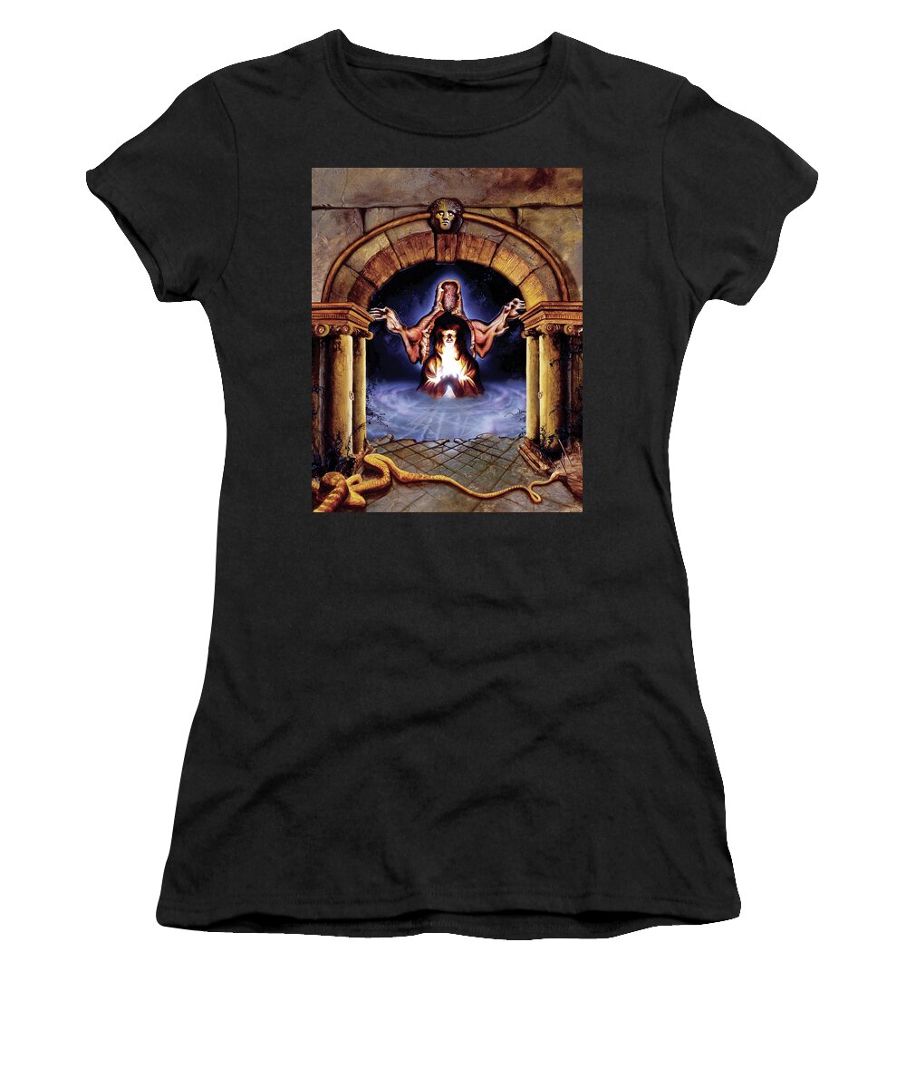 Gothic Women's T-Shirt featuring the painting The Welcome by Sv Bell