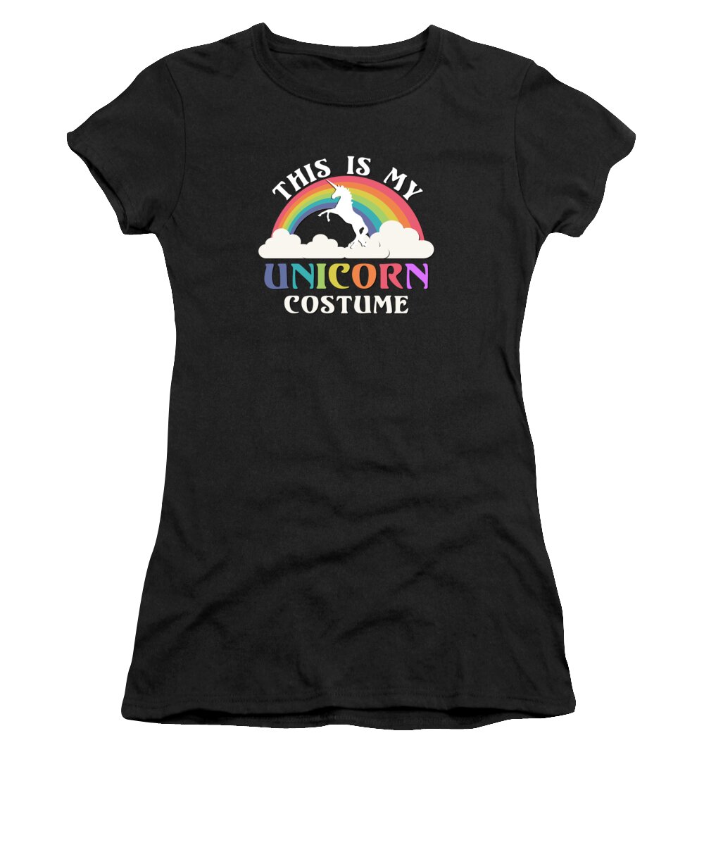 Funny Women's T-Shirt featuring the digital art This Is My Unicorn Costume by Flippin Sweet Gear