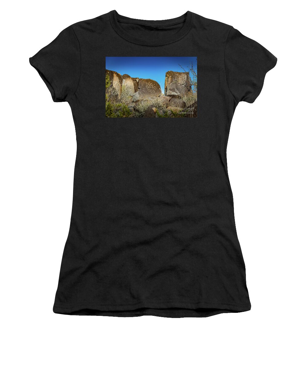 Ancient Women's T-Shirt featuring the photograph Three Rivers Petroglyphs #39 by Blake Webster