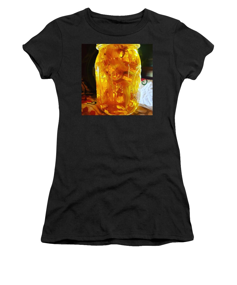Tiger Lily Women's T-Shirt featuring the photograph Tiger Lily Moonshine by Vicki Noble