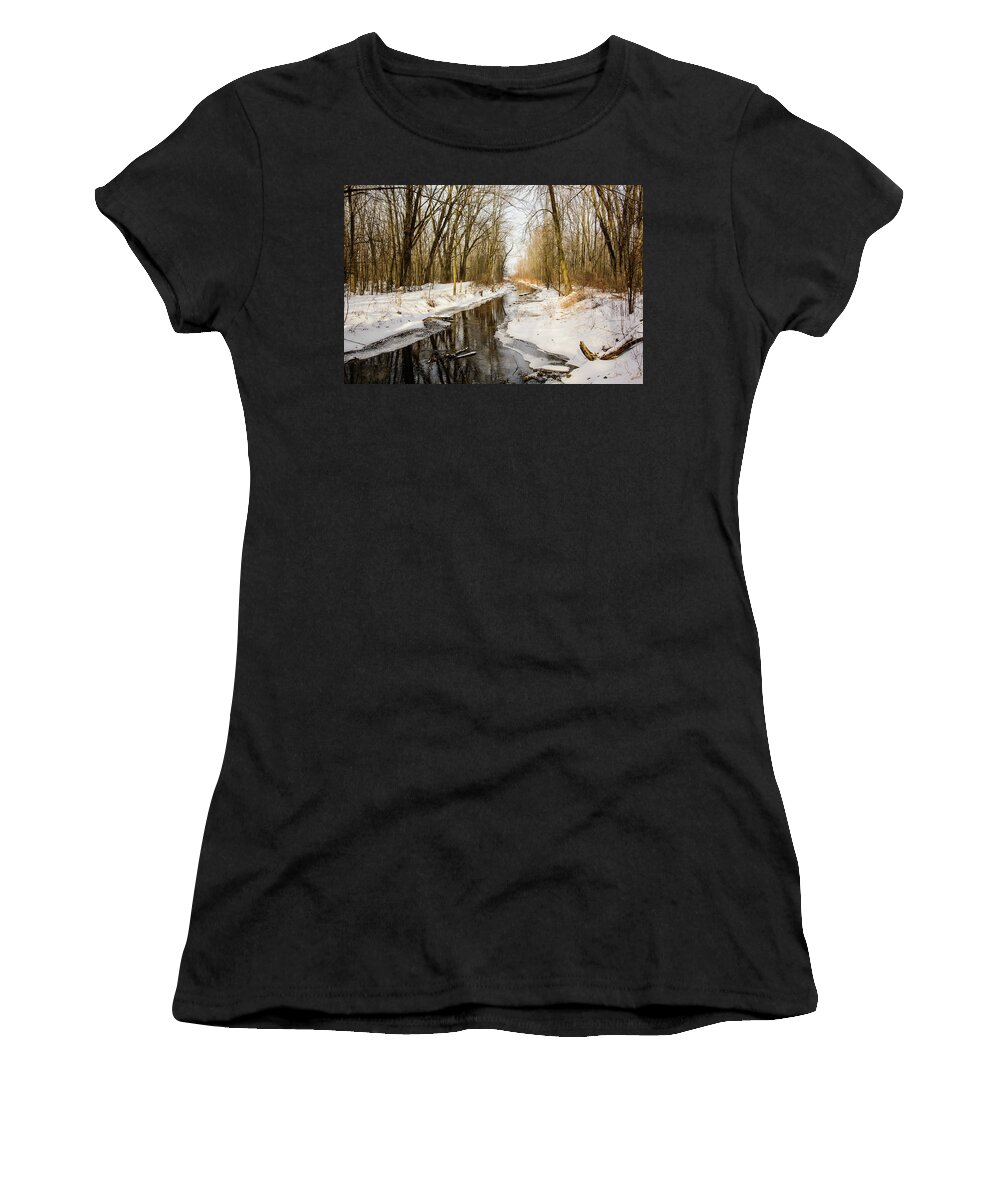 Tiny Marsh Women's T-Shirt featuring the photograph Tiny Marsh Wildlife Reserve by James Canning