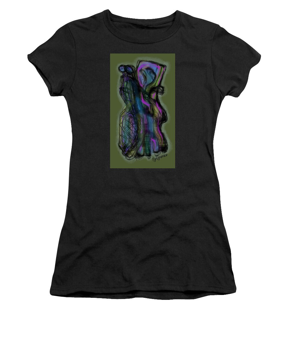Titan Women's T-Shirt featuring the digital art Titan by Ljev Rjadcenko