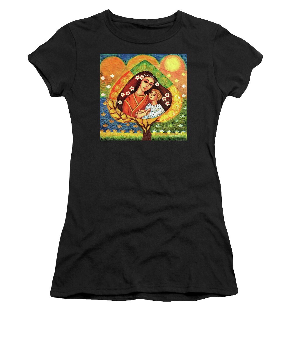Mother And Child Women's T-Shirt featuring the painting Tree of Life by Eva Campbell