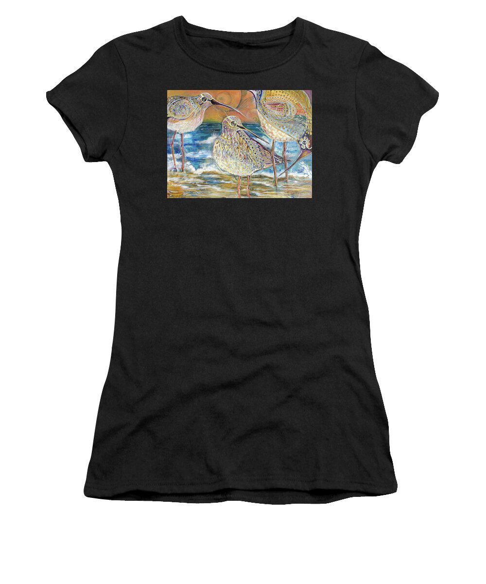  Women's T-Shirt featuring the painting Turning of the Tides by Leela Payne