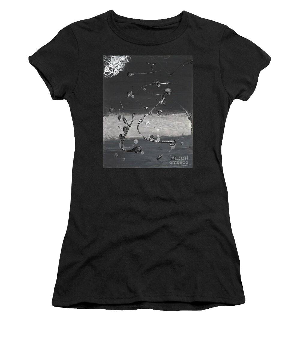 Acrylic Women's T-Shirt featuring the painting UFO's by Denise Morgan