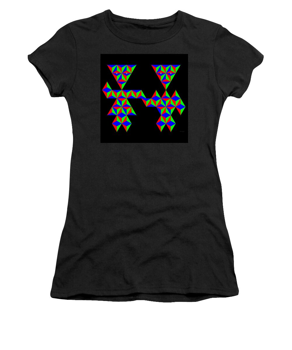 3d Women's T-Shirt featuring the digital art United by George Art Gallery