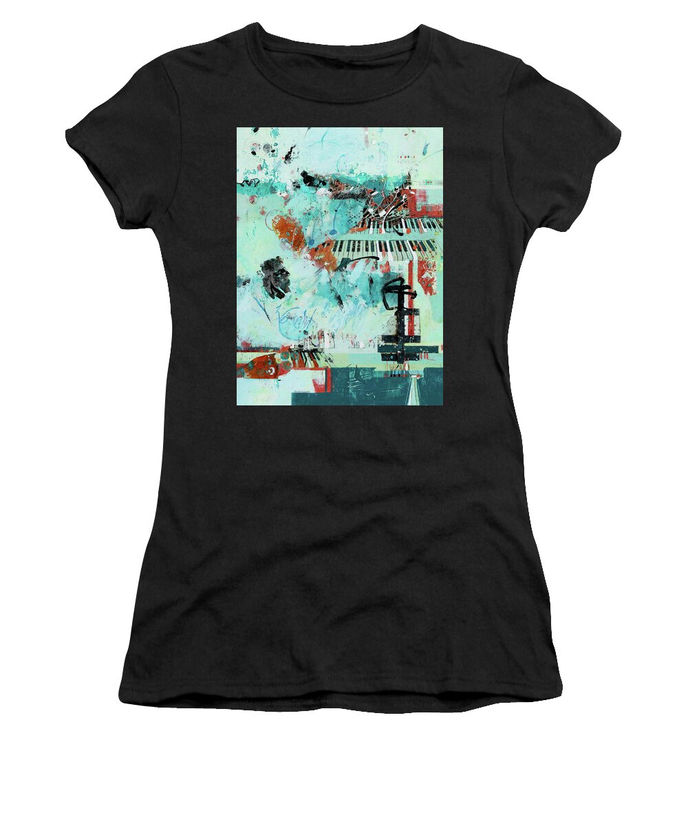 Christie Kowalski Women's T-Shirt featuring the mixed media Unlocking The Music Within by Christie Kowalski
