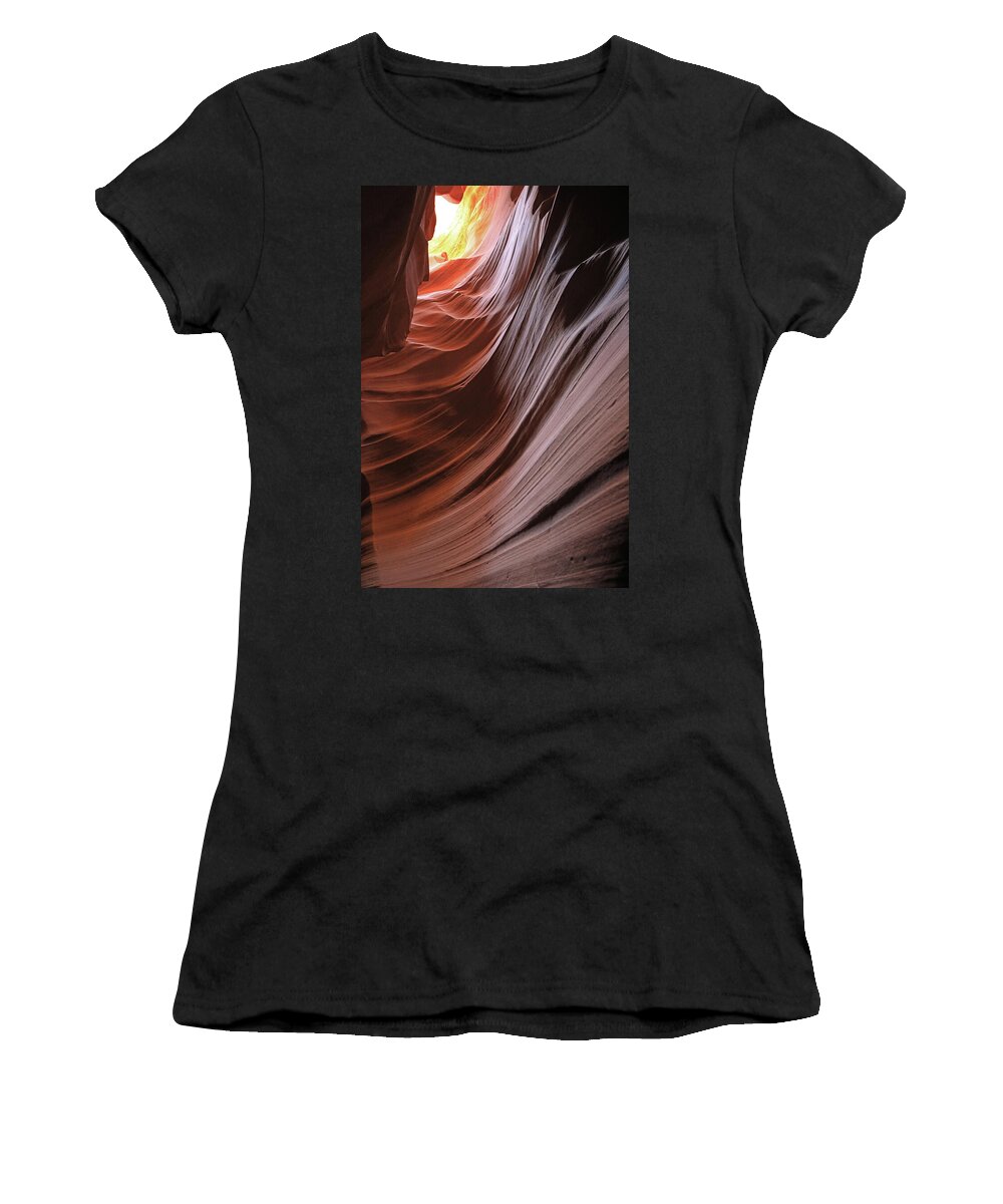 Antelope Canyon Women's T-Shirt featuring the photograph Upper Antelope Canyon 4 by Richard Krebs