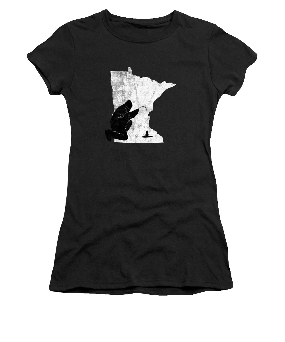 Vintage Minnesota Ice Fishing Fishermen Tee Women's T-Shirt