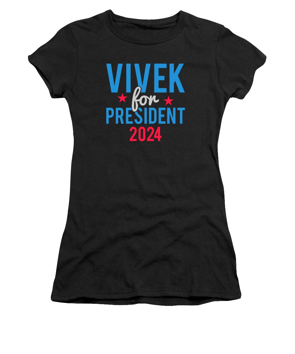 Cool Women's T-Shirt featuring the digital art Vivek Ramaswamy for President 2024 by Flippin Sweet Gear