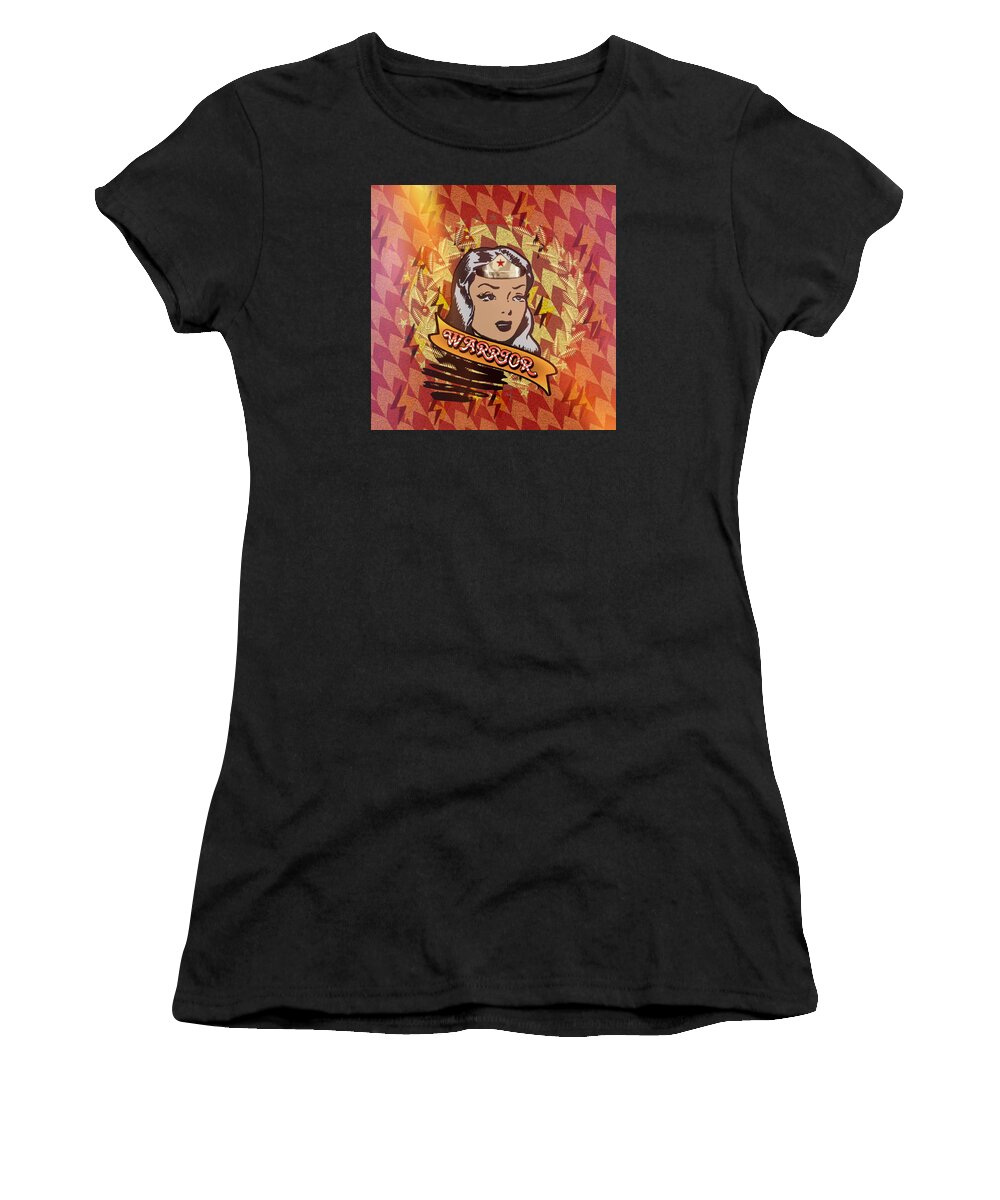 Warrior Women's T-Shirt featuring the digital art Warrior by Christina Rick