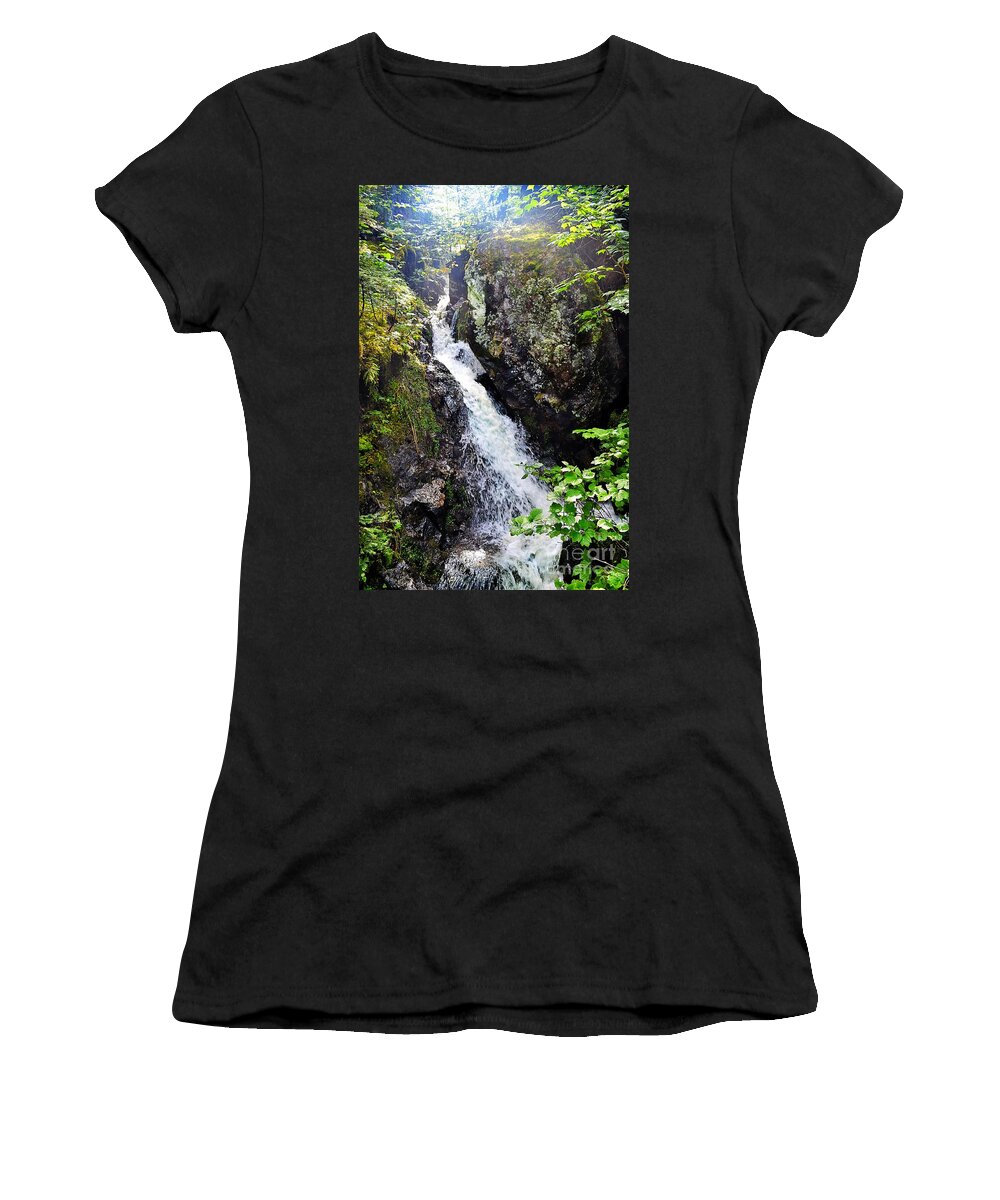 Waterfall Women's T-Shirt featuring the photograph Waterfall Photo 142 by Lucie Dumas