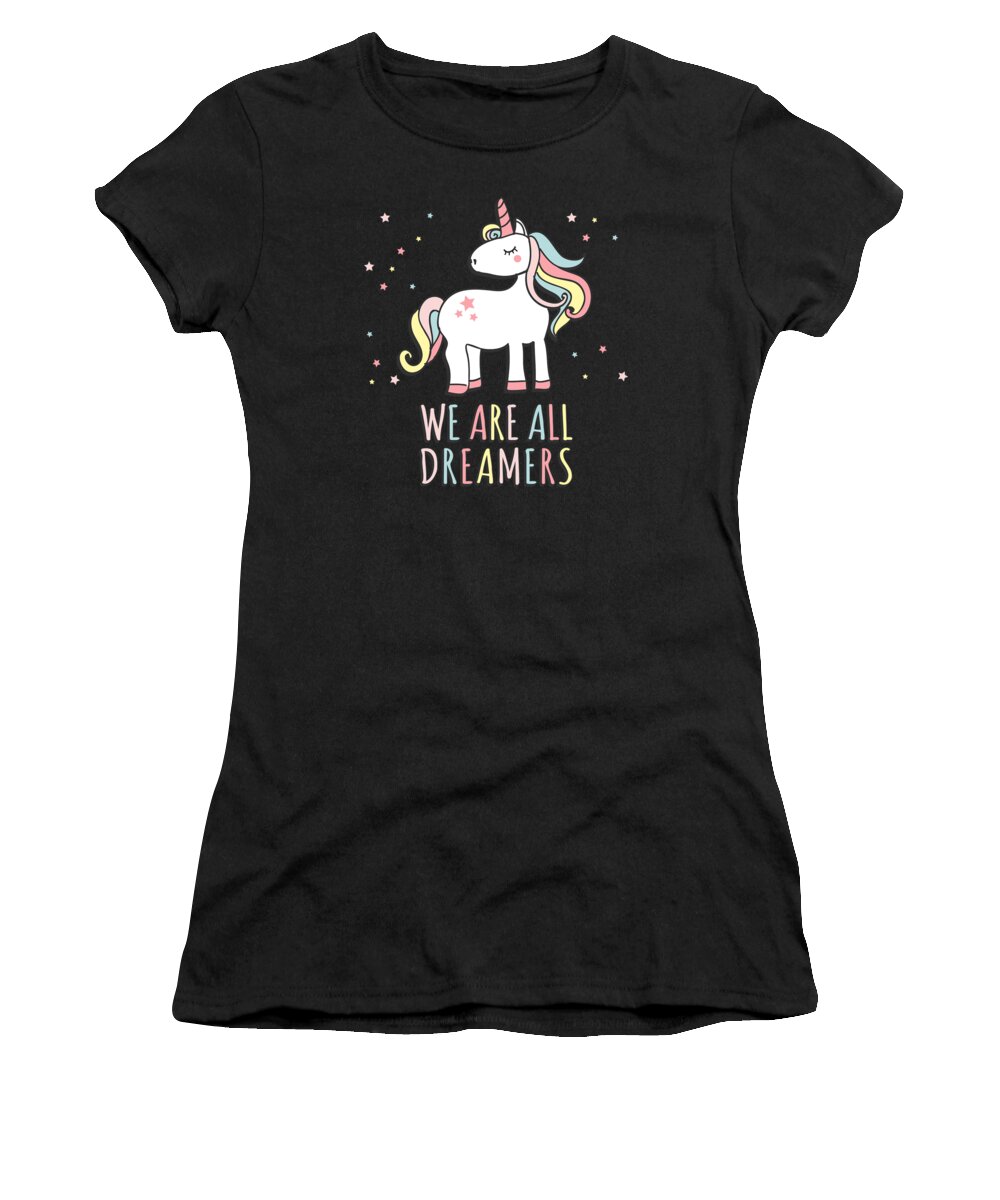 Funny Women's T-Shirt featuring the digital art We Are All Dreamers Daca by Flippin Sweet Gear