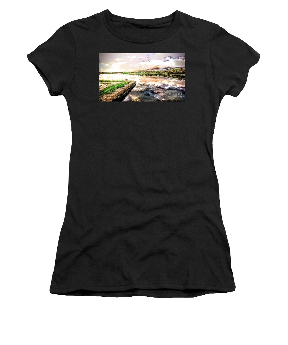 Wild Landscape Women's T-Shirt featuring the painting art prints of Wild Atlantic landscape by Mary Cahalan Lee - aka PIXI