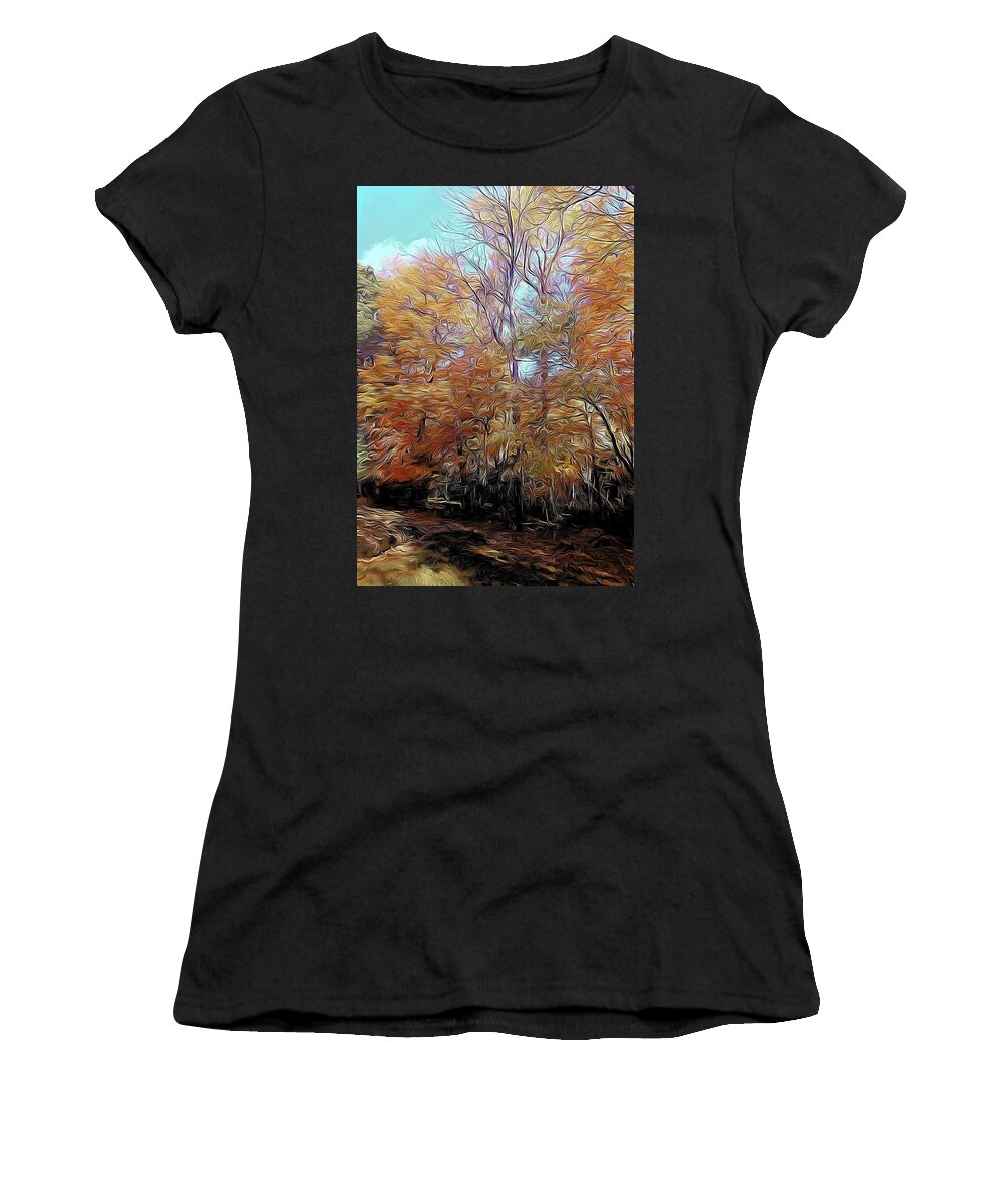 Wins Women's T-Shirt featuring the photograph Wind in the Trees by Joe Kozlowski