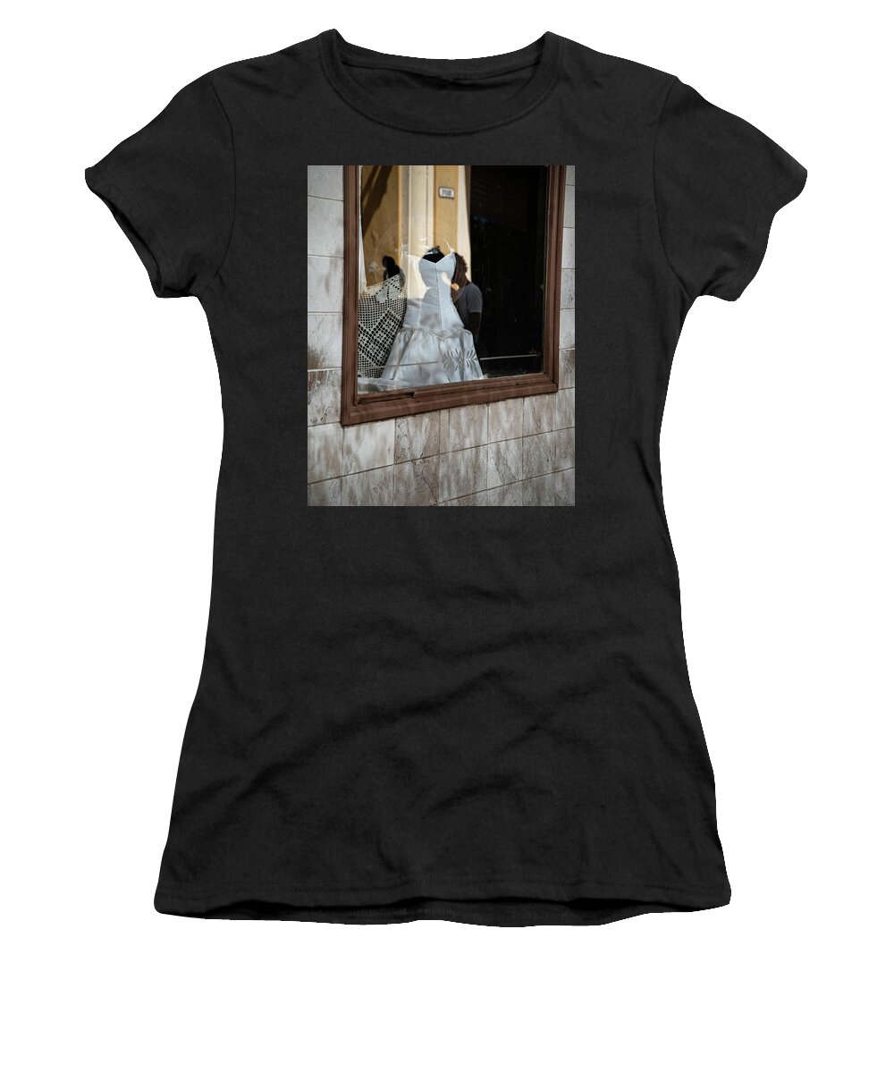 Cuba Women's T-Shirt featuring the photograph Window and Reflections by M Kathleen Warren