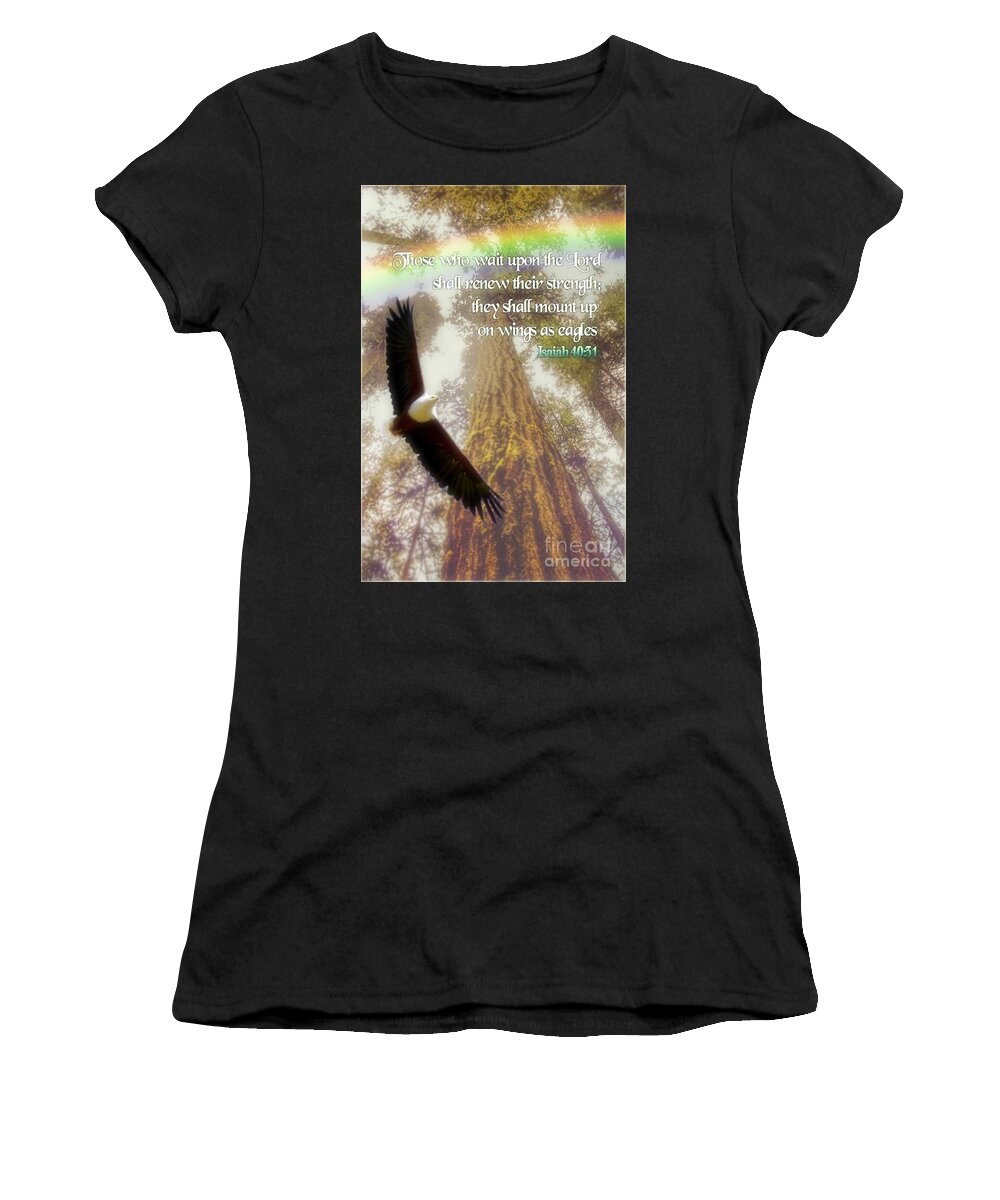 Eagle Women's T-Shirt featuring the photograph Wings As Eagles by Kimberly Furey