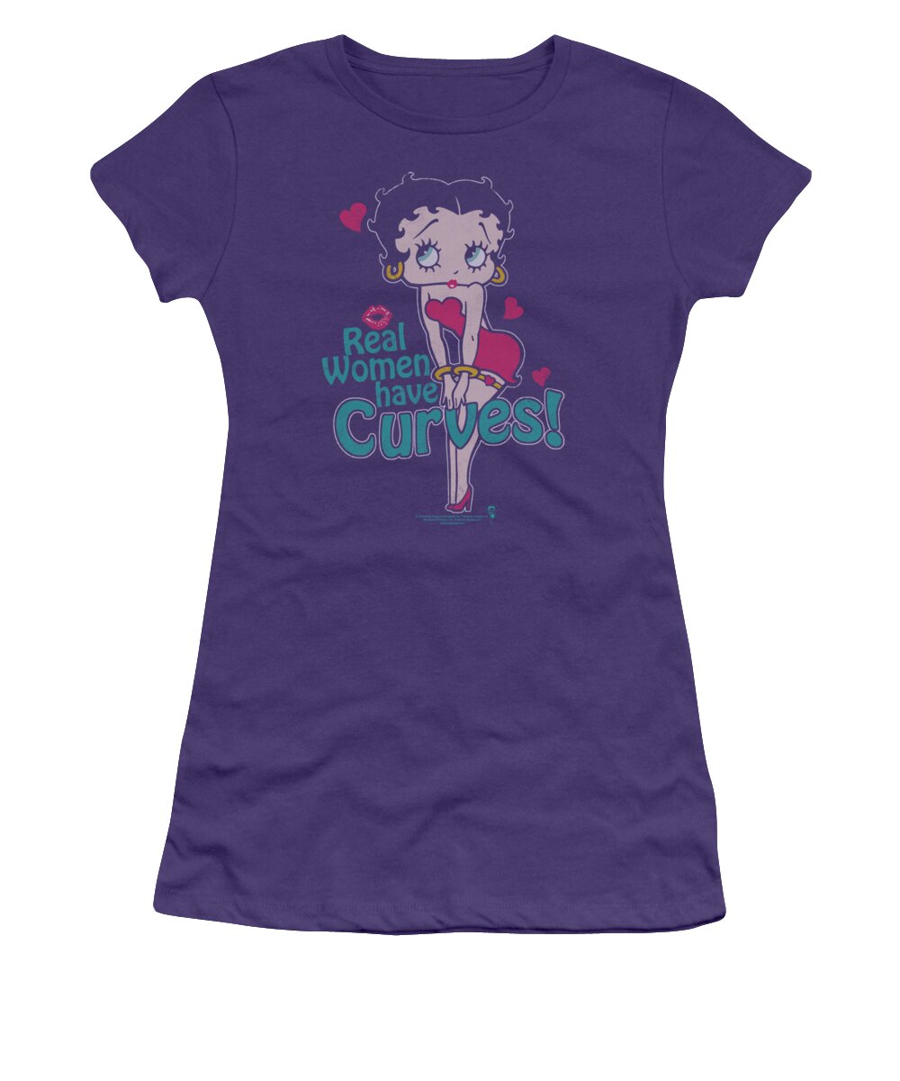 Betty Boop Women's T-Shirt featuring the digital art Boop - Curves by Brand A