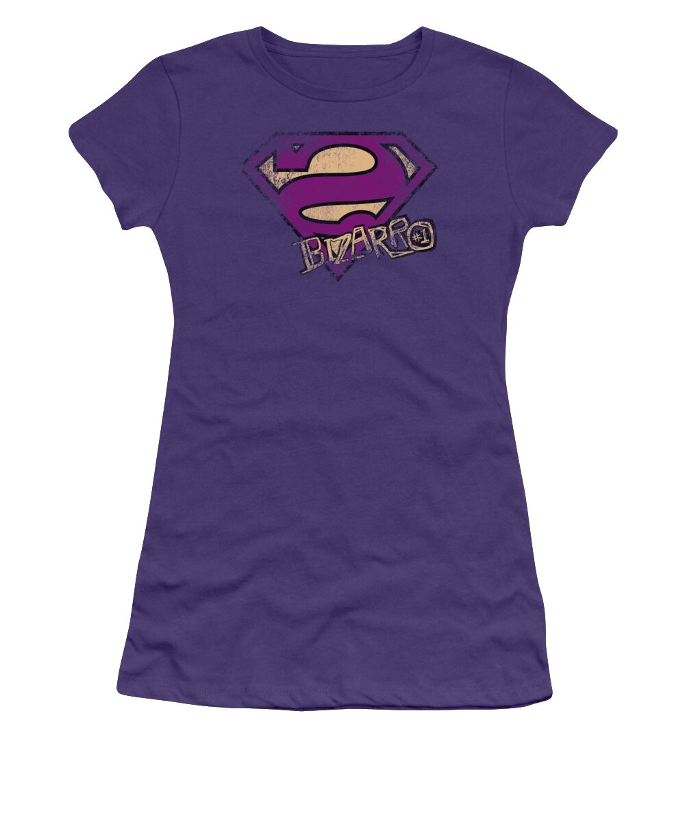 Superman Women's T-Shirt featuring the digital art Superman - Bizarro Logo Distressed by Brand A