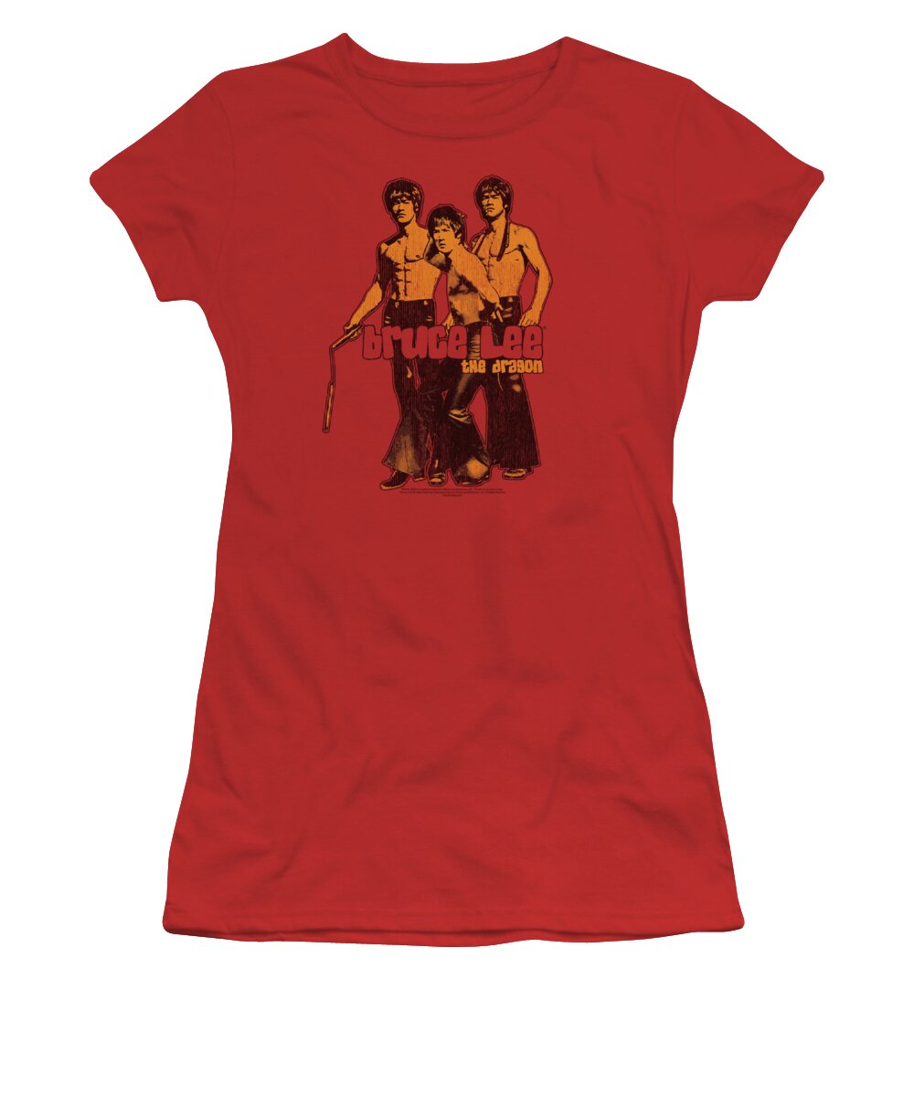 Bruce Lee Women's T-Shirt featuring the digital art Bruce Lee - Nunchucks by Brand A