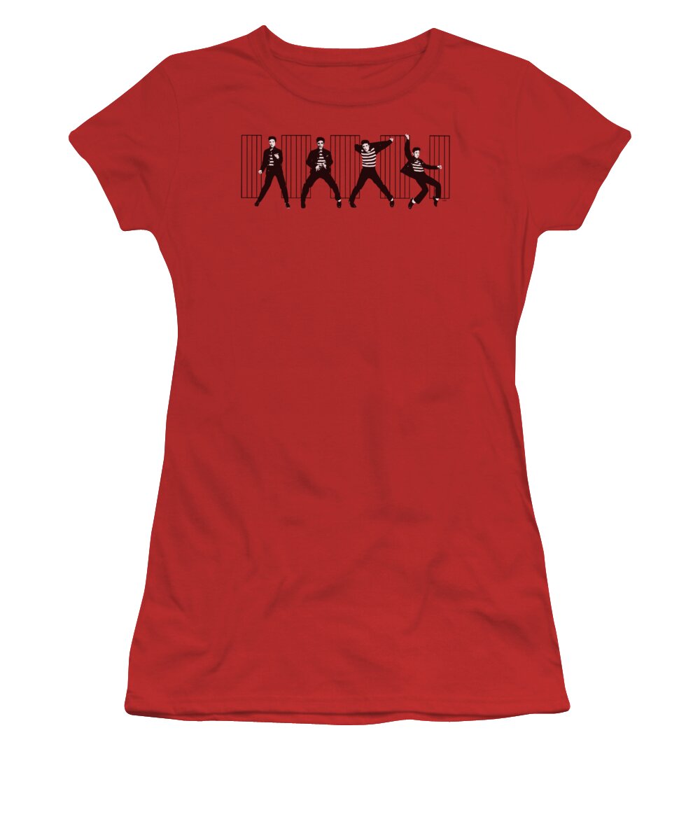 Celebrity Women's T-Shirt featuring the digital art Elvis - Jailhouse Rock by Brand A