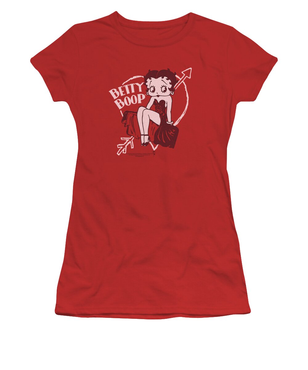 Betty Boop Women's T-Shirt featuring the digital art Boop - Lover Girl by Brand A