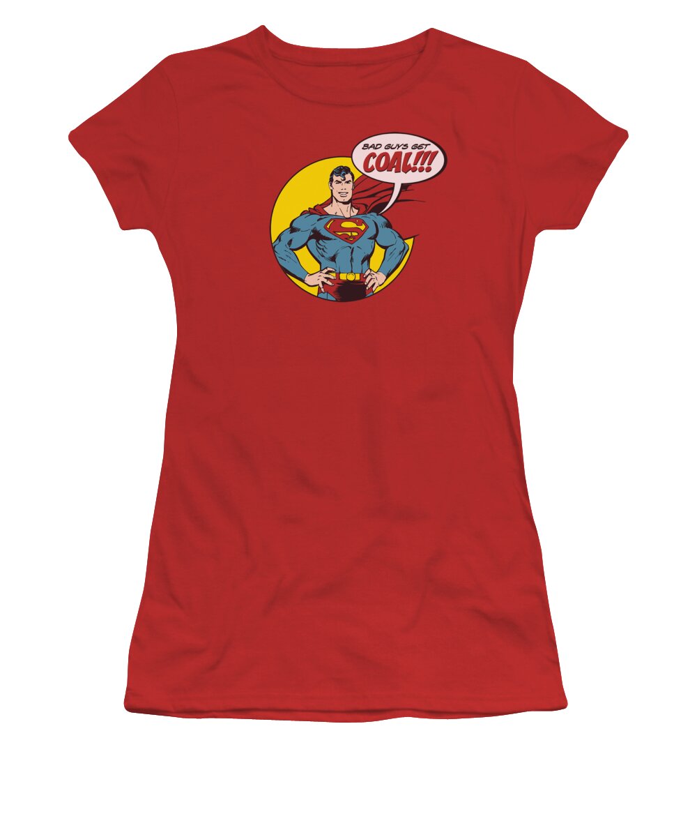 Superman Women's T-Shirt featuring the digital art Dc - Coal by Brand A