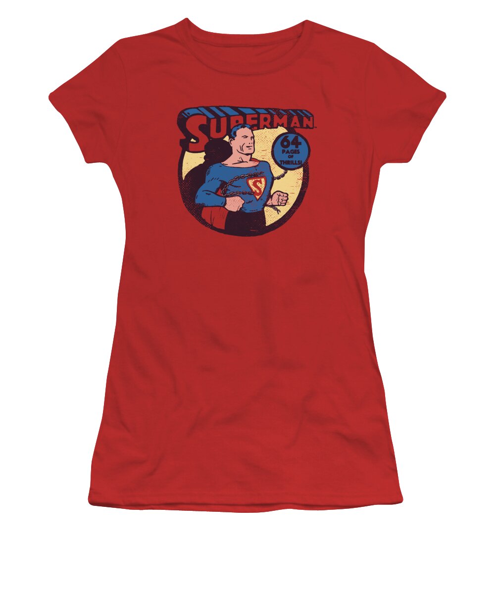 Dc Comics Women's T-Shirt featuring the digital art Dc - Superman 64 by Brand A