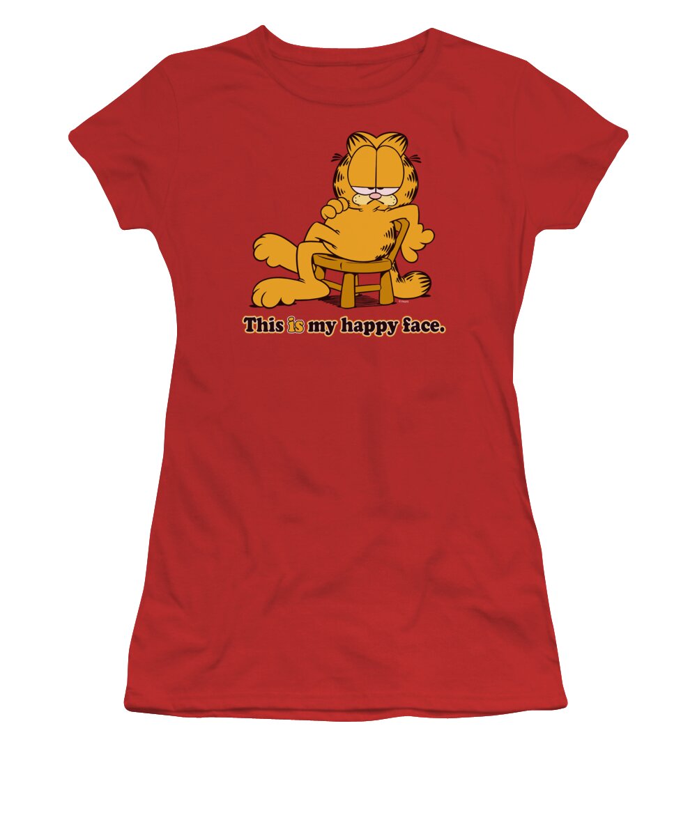 Garfield Women's T-Shirt featuring the digital art Garfield - Happy Face by Brand A