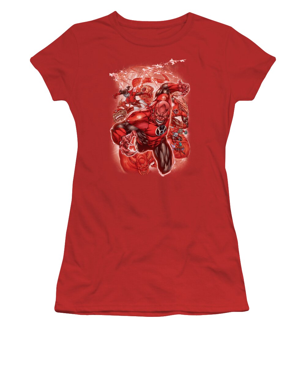 Green Lantern Women's T-Shirt featuring the digital art Green Lantern - Red Lanterns #1 by Brand A