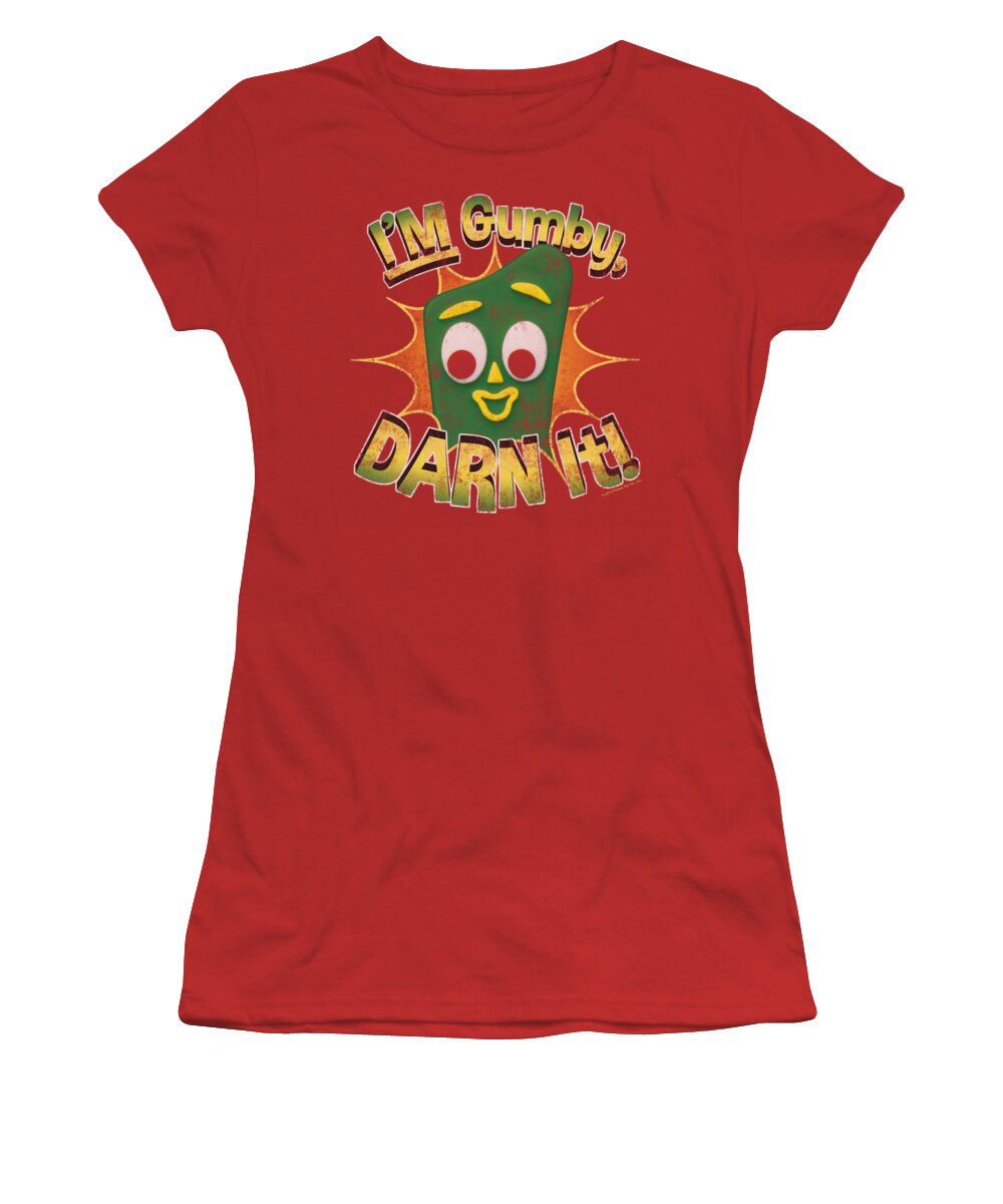 Gumby Women's T-Shirt featuring the digital art Gumby - Darn It by Brand A